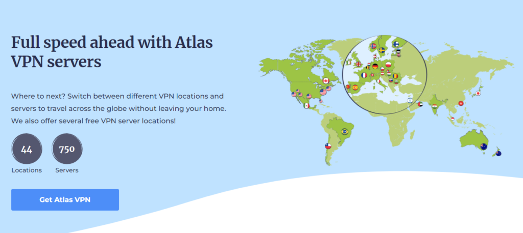Atlas VPN Lokality Serverov
