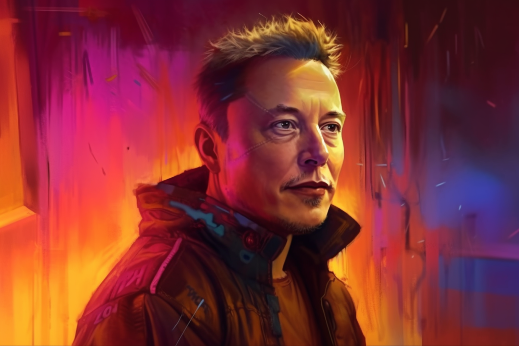 Elon Musk portrait by Midjourney AI