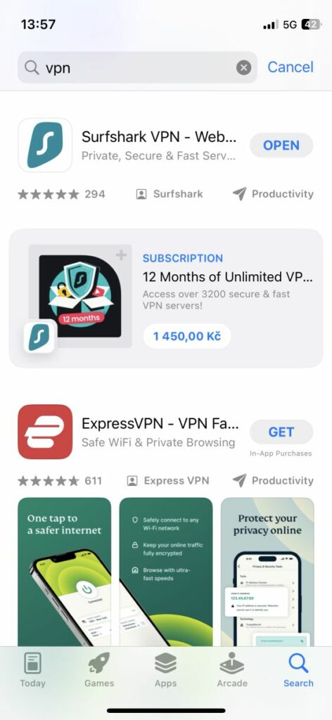 2 Vyhledanie Vpn App Store