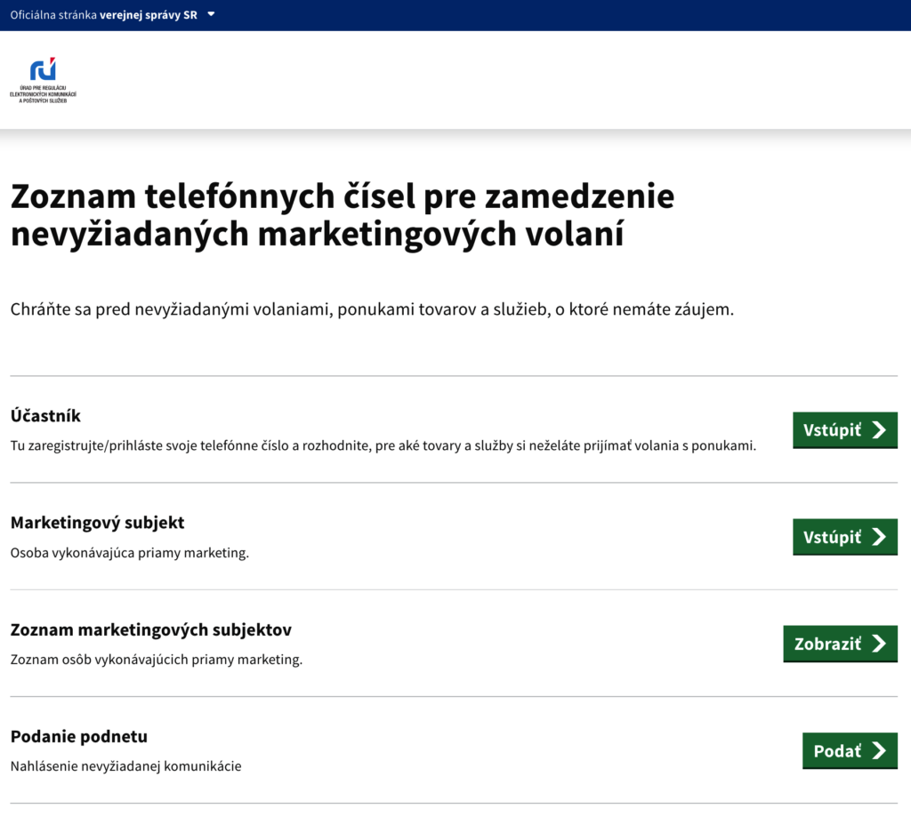 Slovak Legislation Block Number