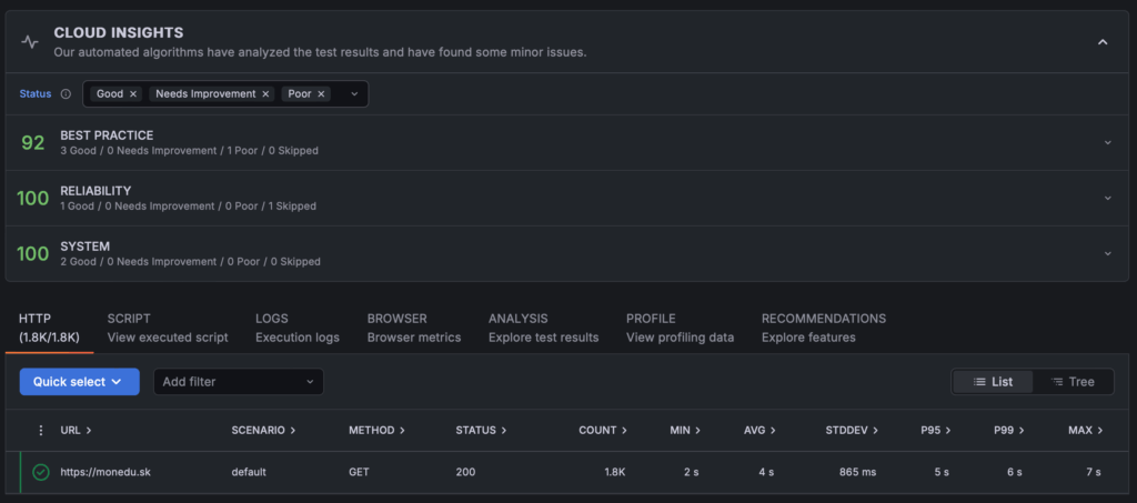 K6 Sustained Load Nocache 1