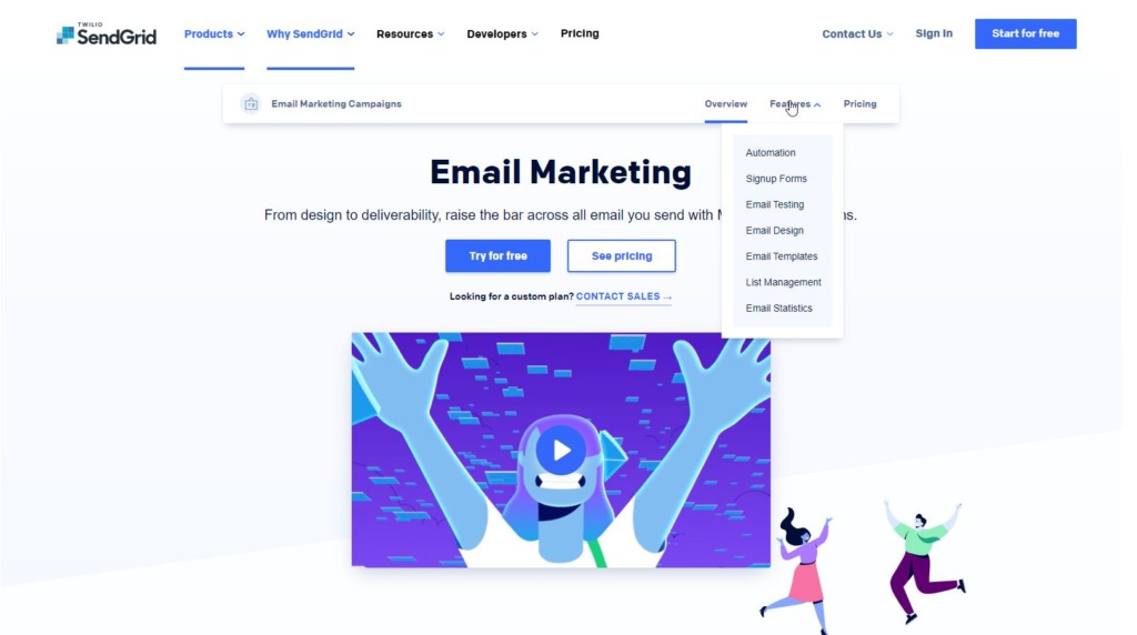 SendGrid – ukážka e-mailingového nástroja
