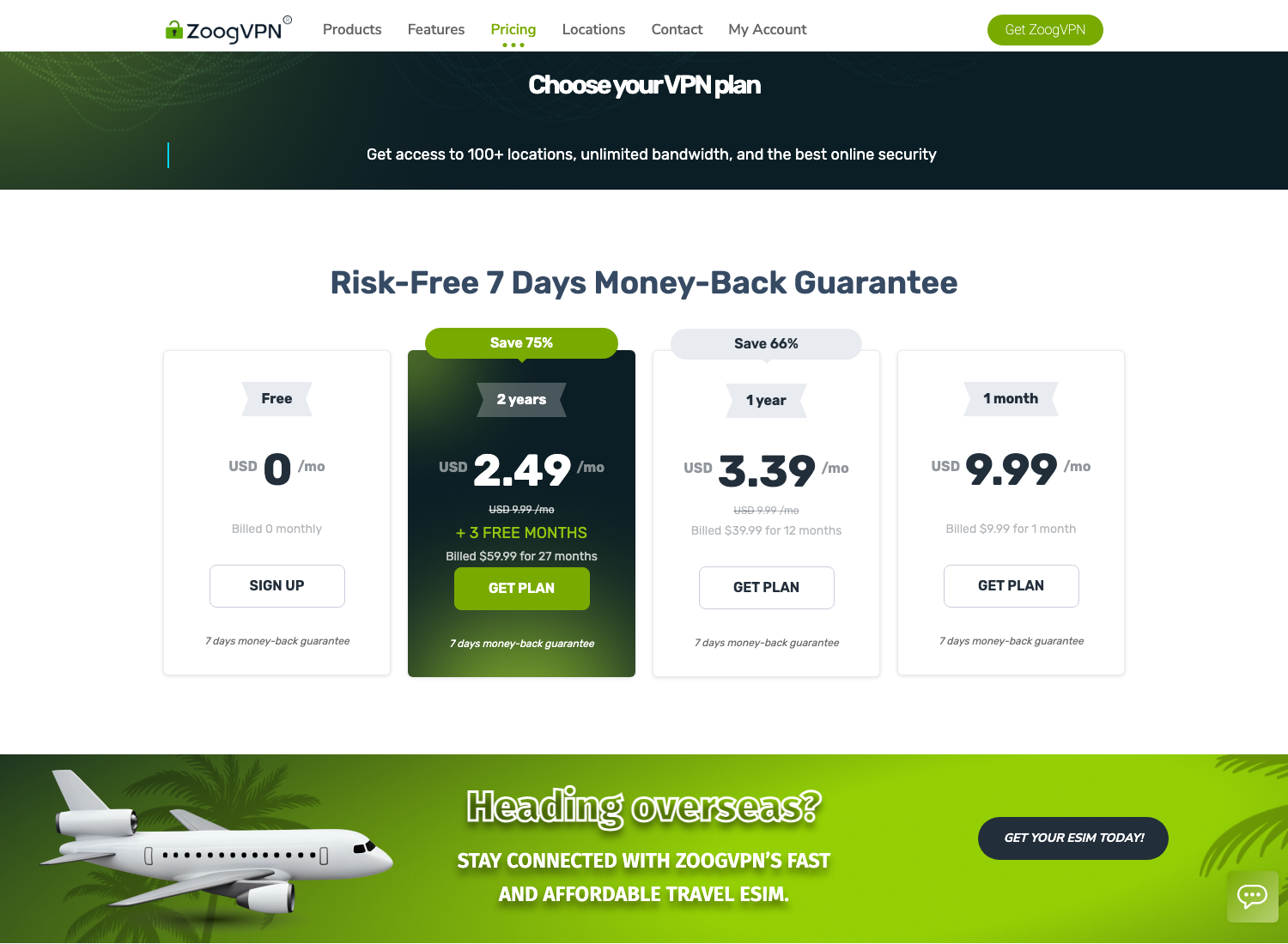 Aktuálny cenník ZoogVPN (august 2026) – tarify Free, 2 roky, 1 rok a 1 mesiac